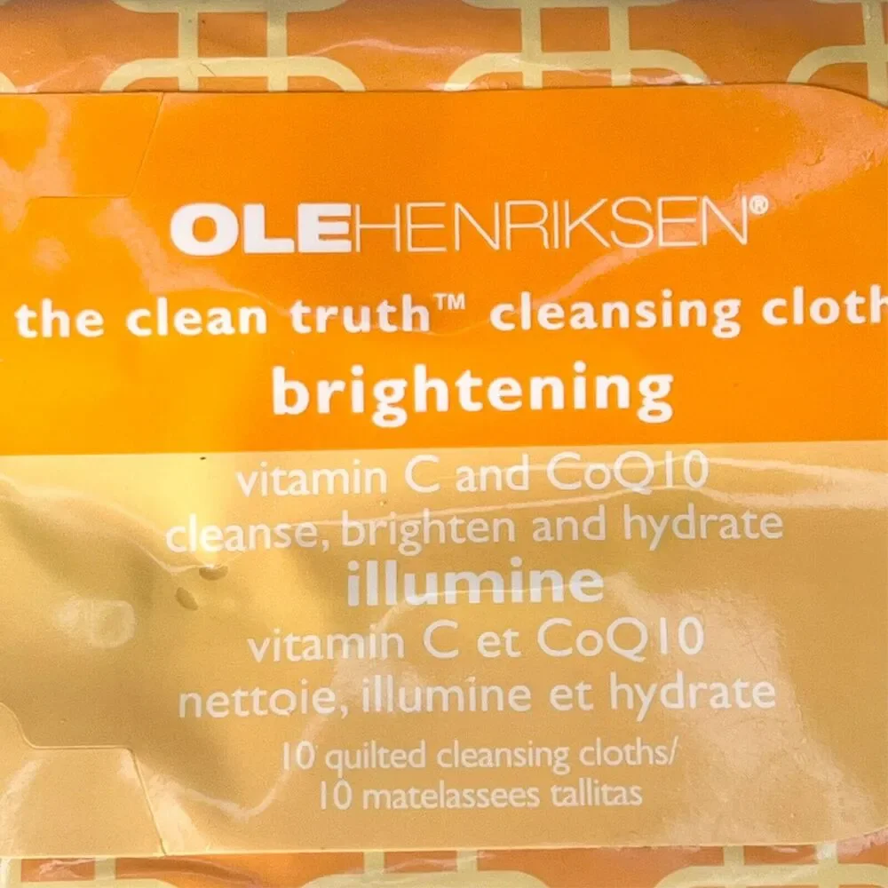 Ole Henriksen Clean Truth Brightening Cleansing Cloth Vitamin C CoQ10 10ct New